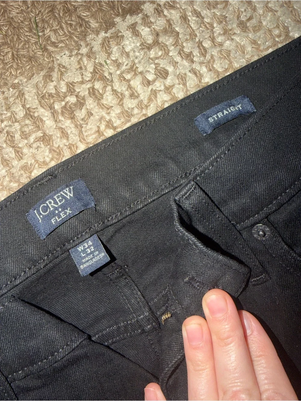 J. Crew Men's Slim Straight Jeans in Black